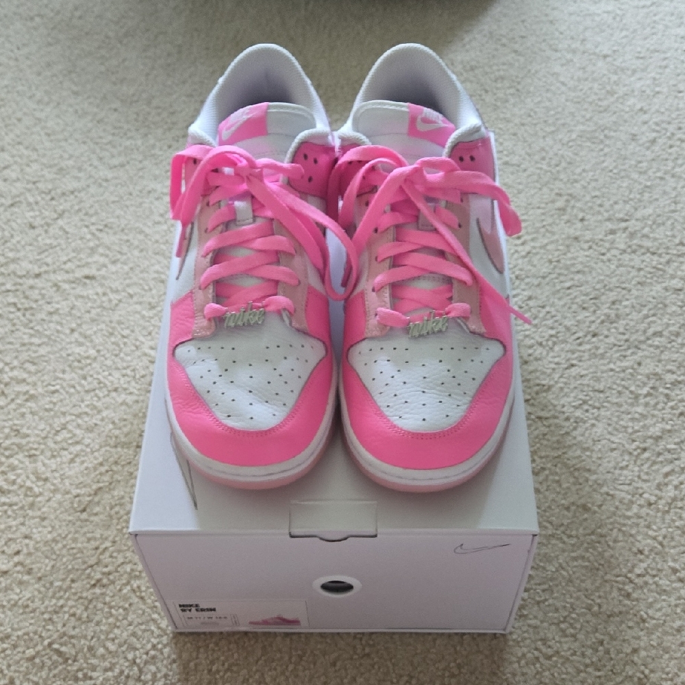 Pink And White Mens Nike Dunks